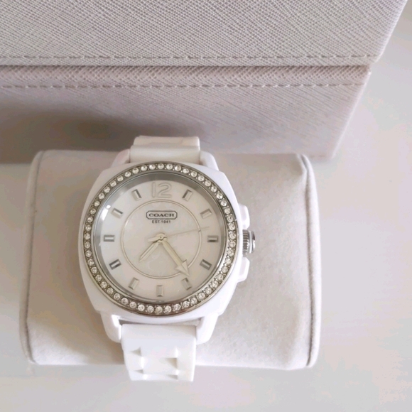 Coach Accessories - NWOT Coach white silicone watch.
